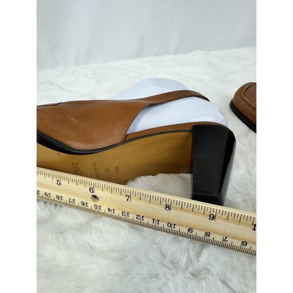 Etienne Aigner "Ellie" All Leather Slingback 3" Heel in Brown Size 7.5M - Picture 9 of 11